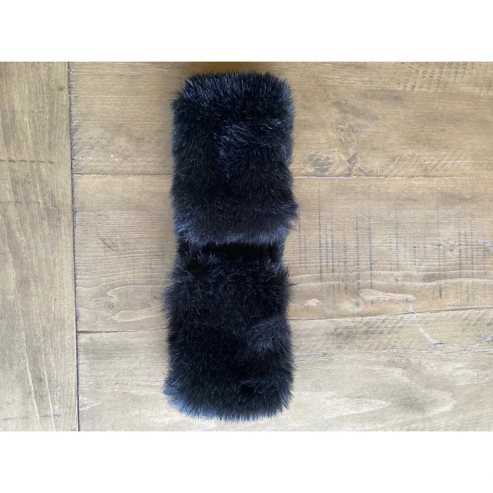 Ben Berger Luxury Collection Black Faux Fur Headband Winter Ear Warmer RN24169